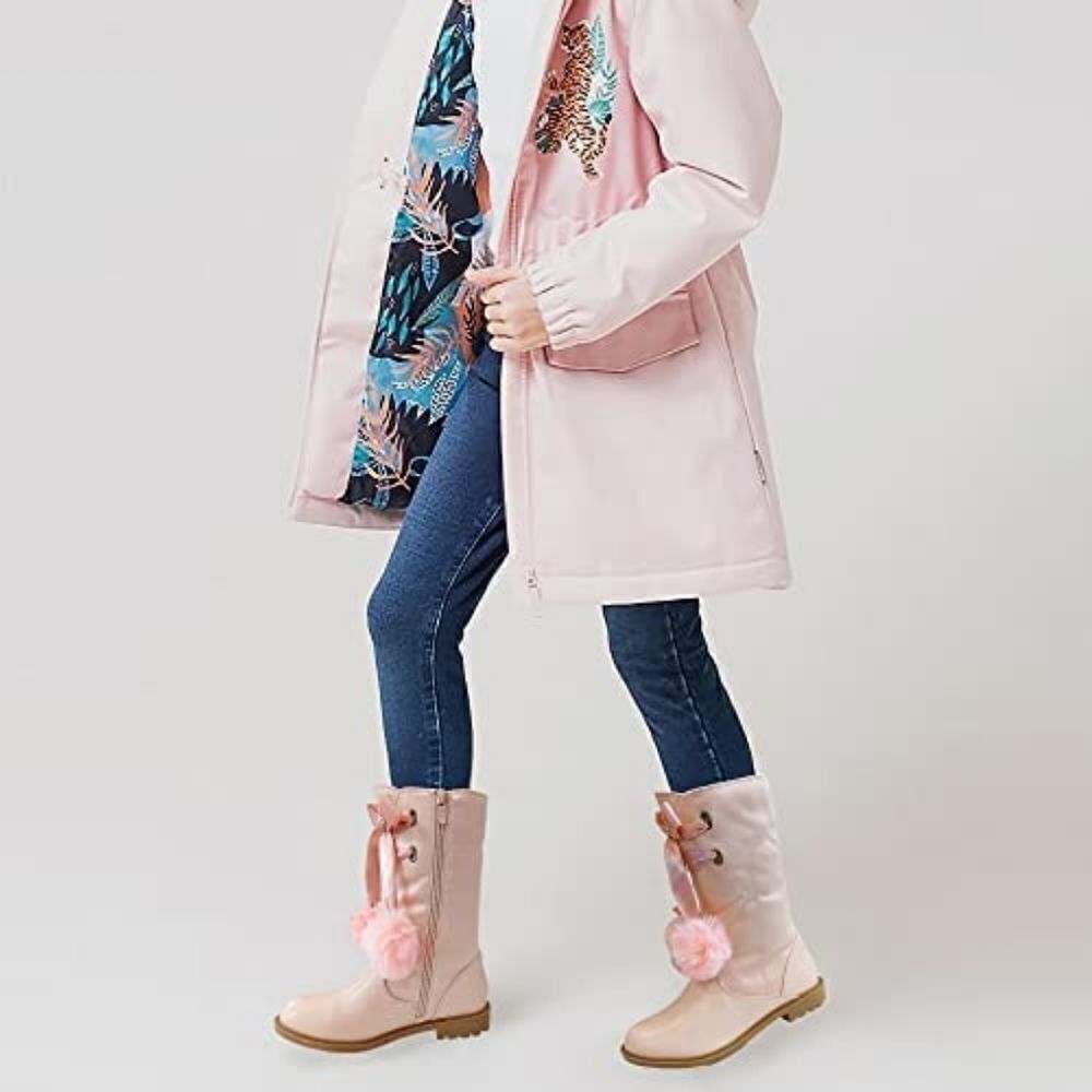 (78-2363)   COUTGO / ZBY Girls Mid Calf Boots Sz 4